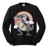 Unicorn Riding Dinosaur Sweatshirt